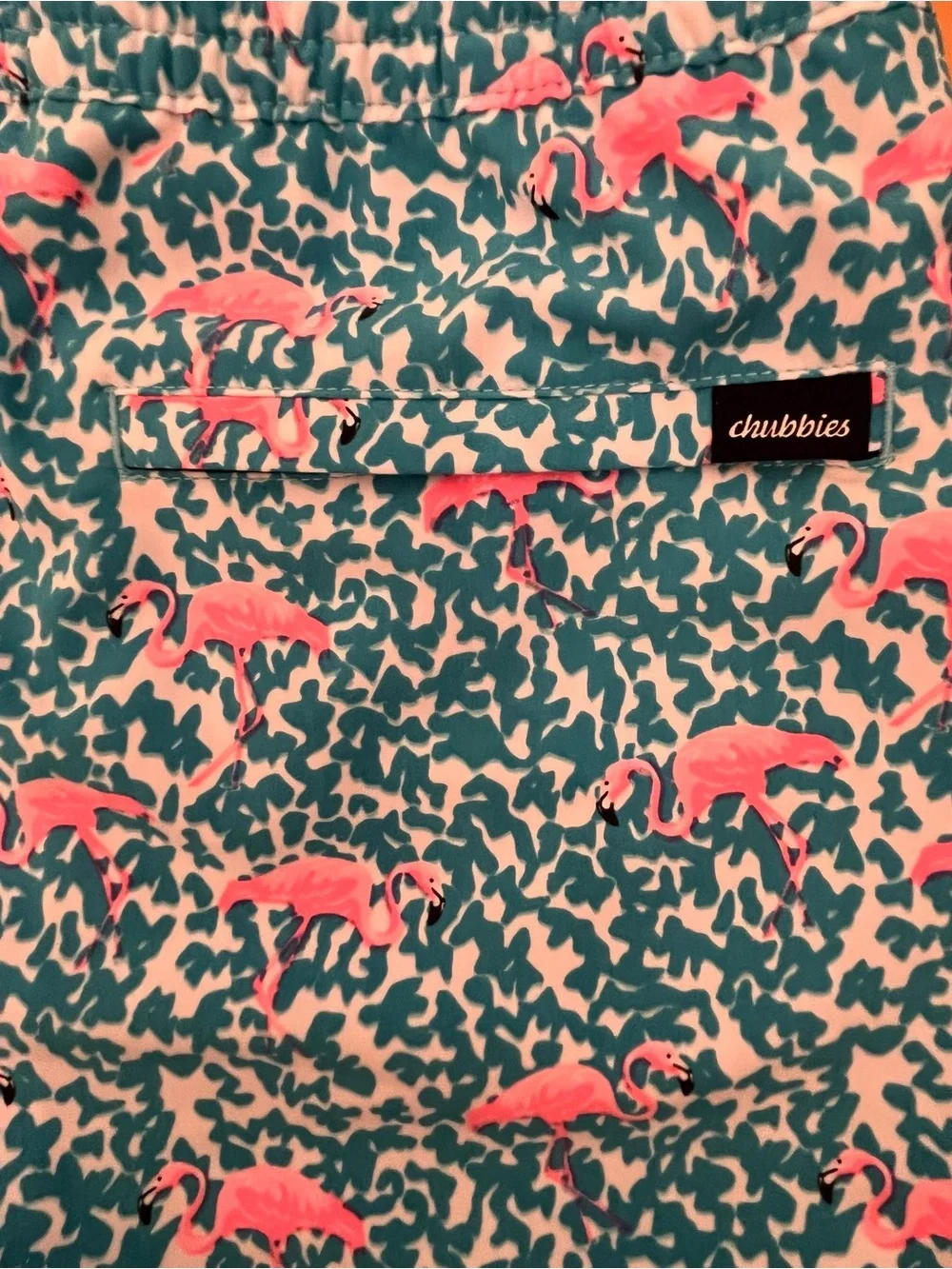 NWOT Chubbies The Domingos Are For Flamingo Swim Trunks Boys’ Large 14/16 Lined
